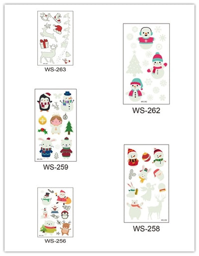 Merry Christmas Santa Claus Luminous Tattoo Sticker