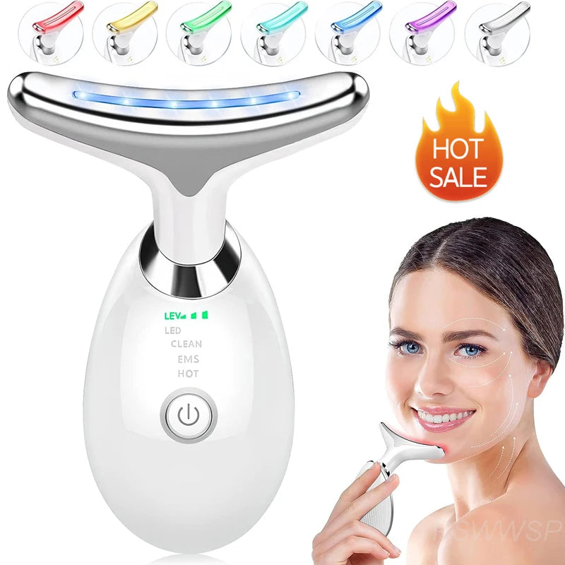 NovaSkin. 7 Color Neck Beauty Device EMS Face Lifting Massager.